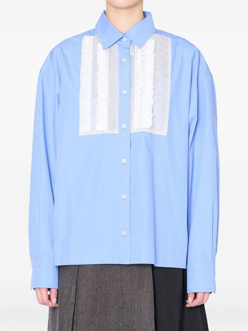 lace-panelled shirt 1