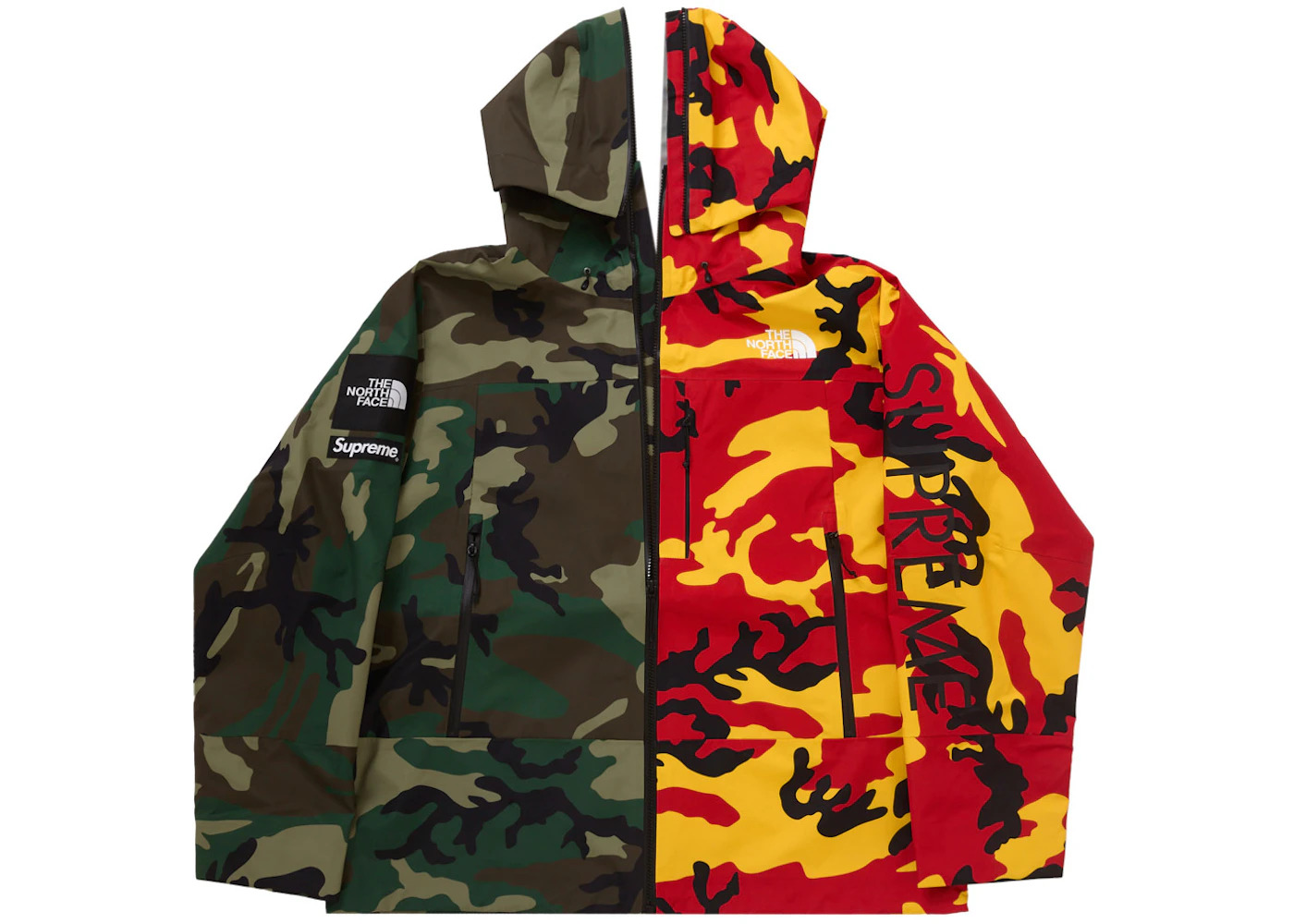 Supreme The North Face Split Taped Seam Shell Jacket Woodland Camo - 2