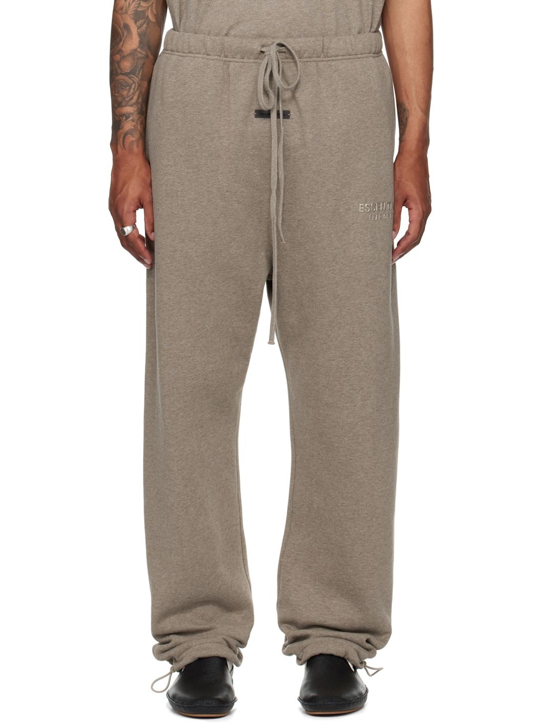 Brown Relaxed Fleece Sweatpants - 1
