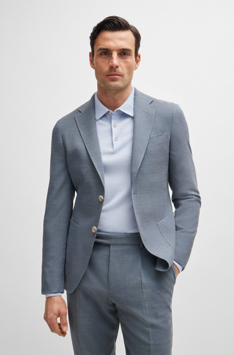 SLIM-FIT SUIT IN A MICRO-PATTERNED WOOL BLEND 3
