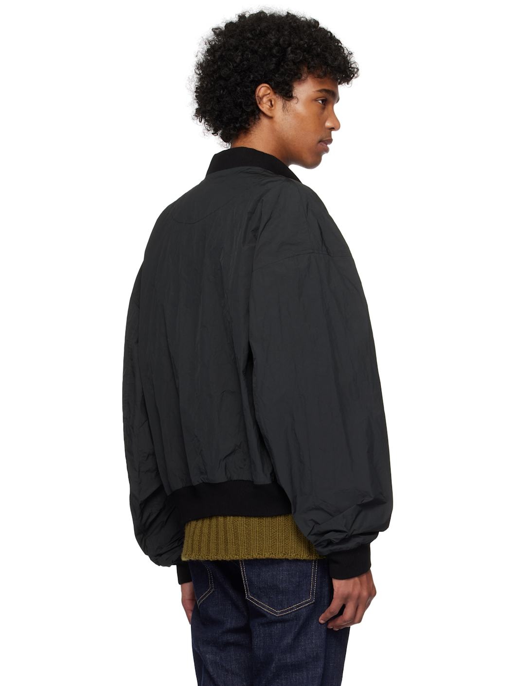Black Superlight 80s Bomber Jacket - 3