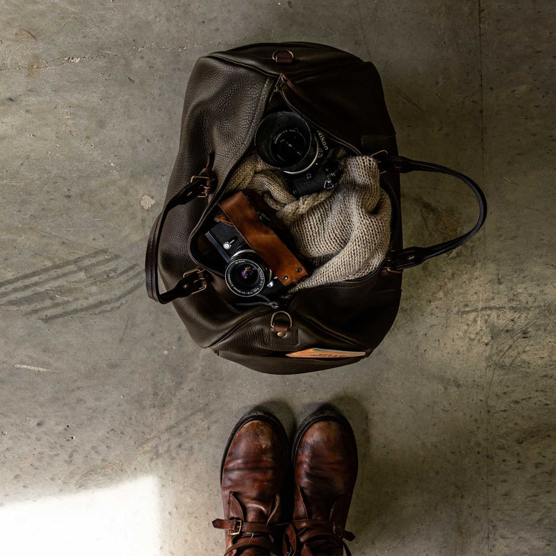 HOBO TRAVEL BAG - DARK BROWN 6