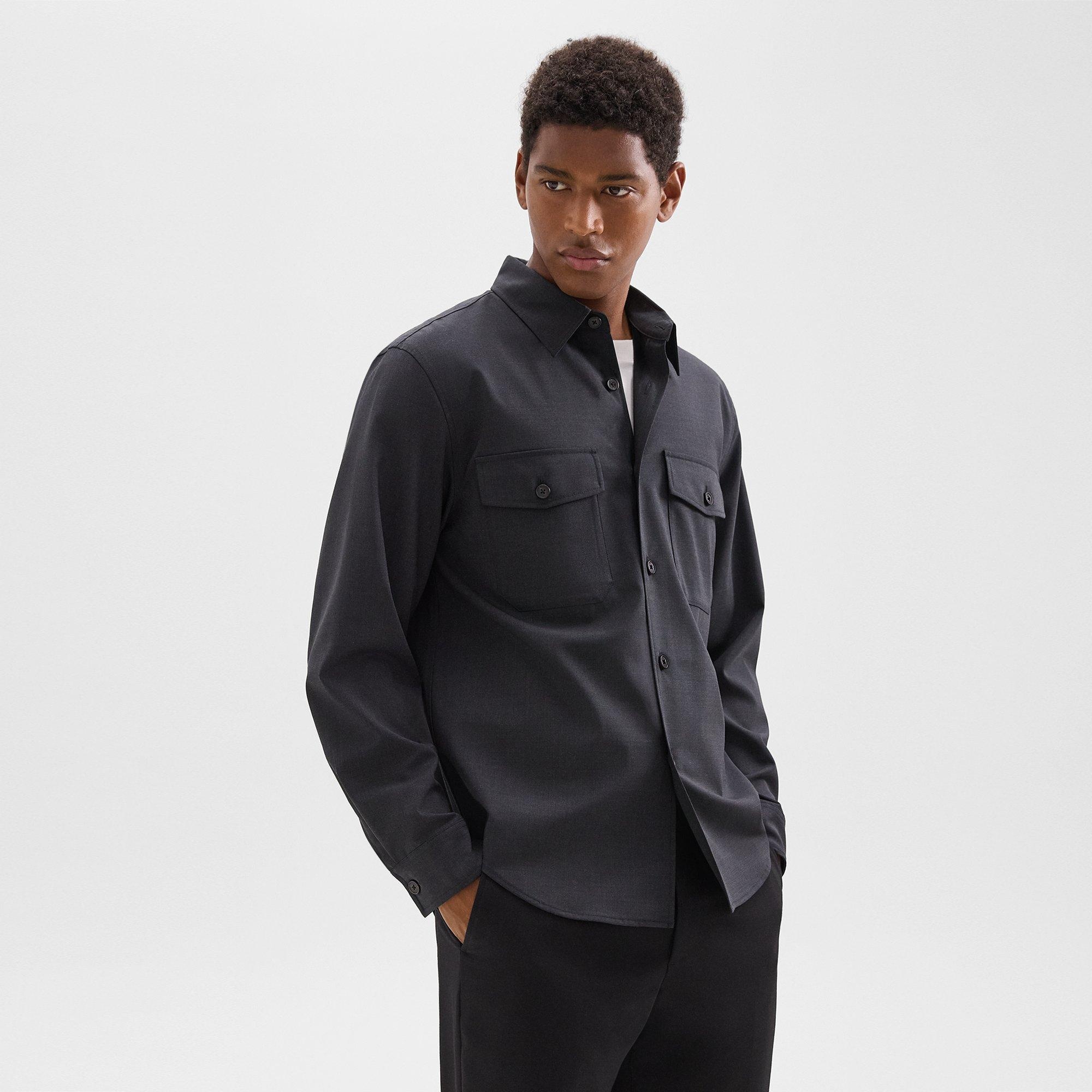 Garvin Shirt Jacket in Stretch Wool - 3