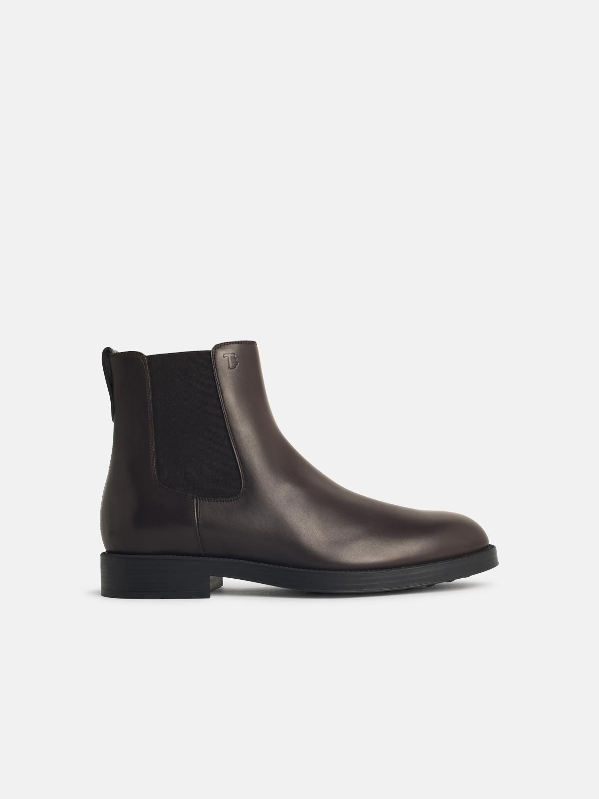 'EL. FORMALE' BROWN LEATHER ANKLE BOOTS - 1
