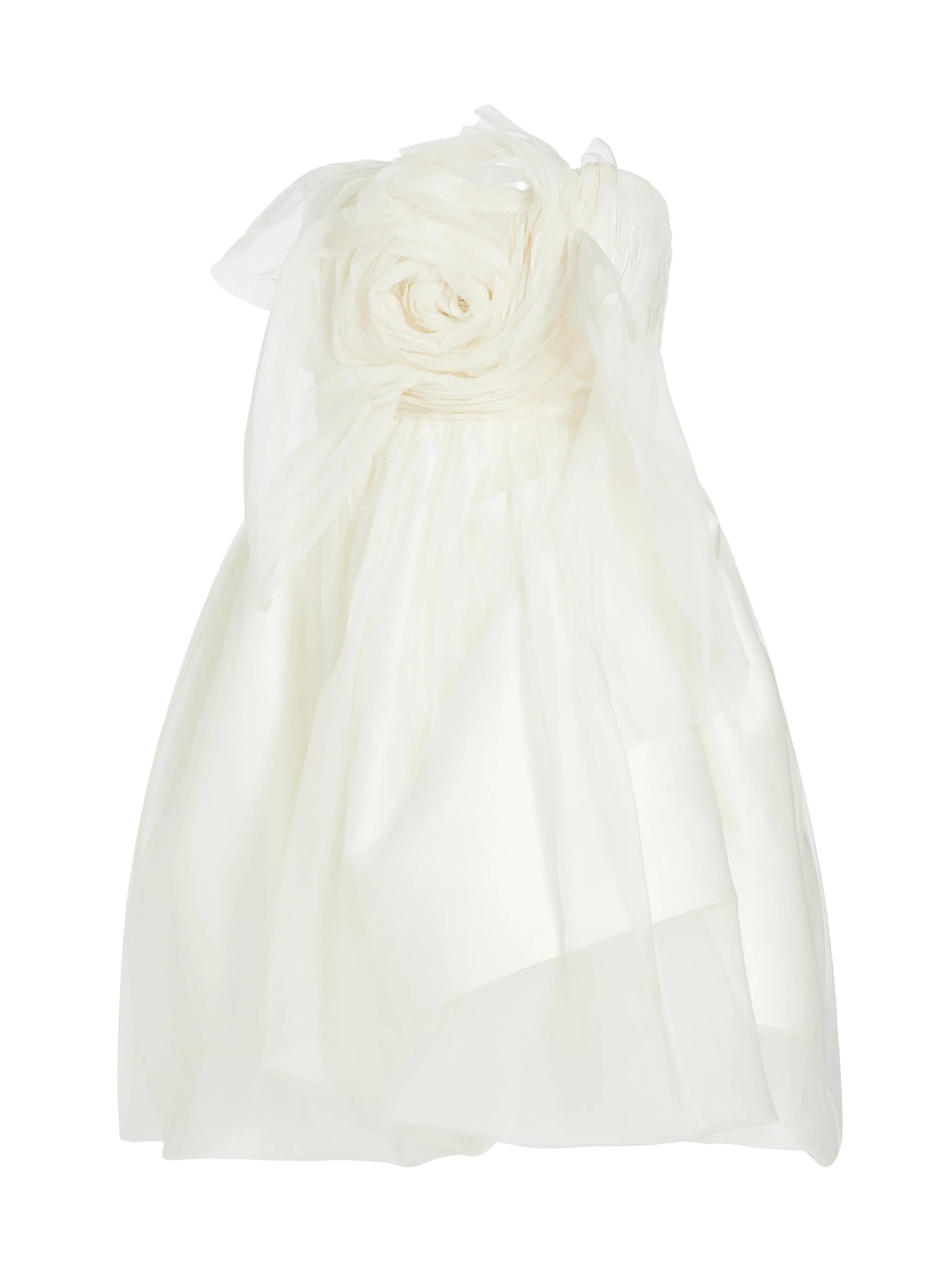 Women's Lottie Organza Petal Minidress - Ivory - 1