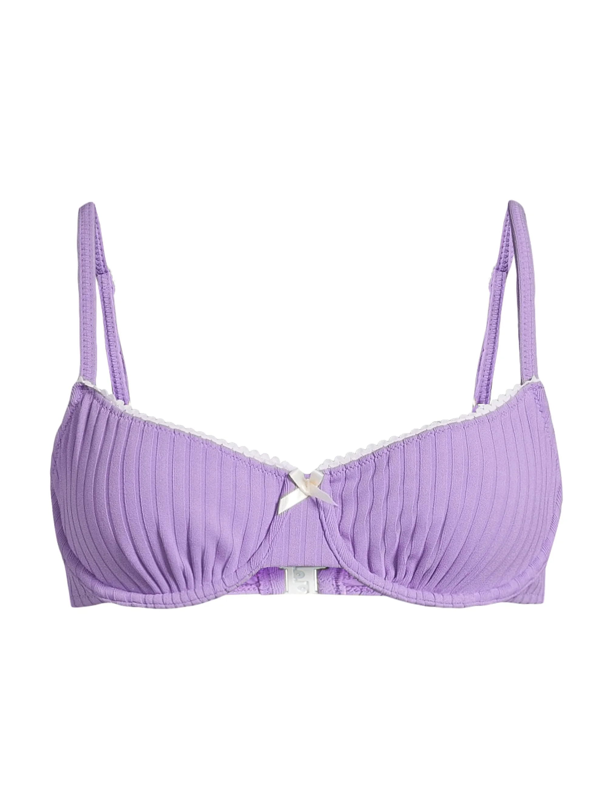Women's The Daphne Ribbed Bikini Top - Ultra Violet - 1