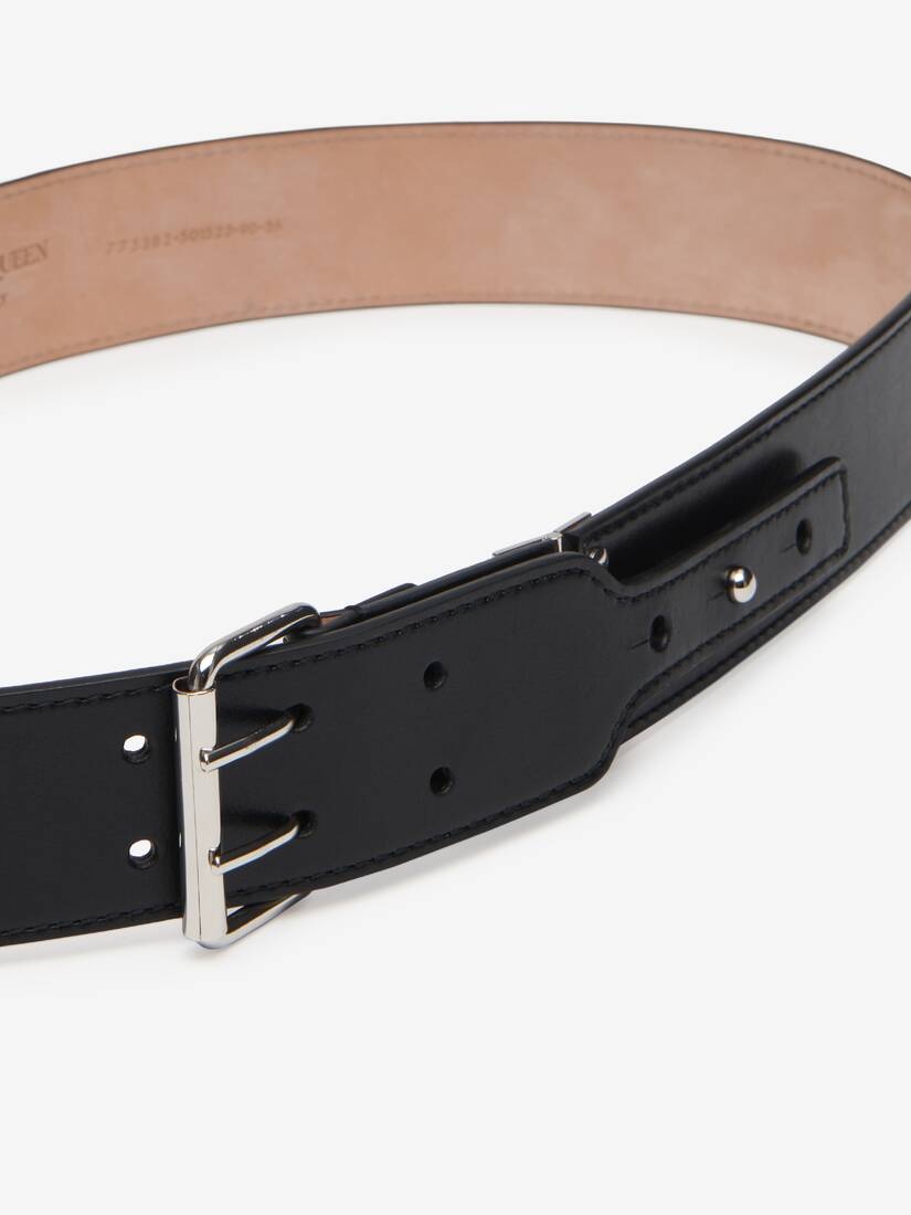 Men's Military Belt in Black - 3