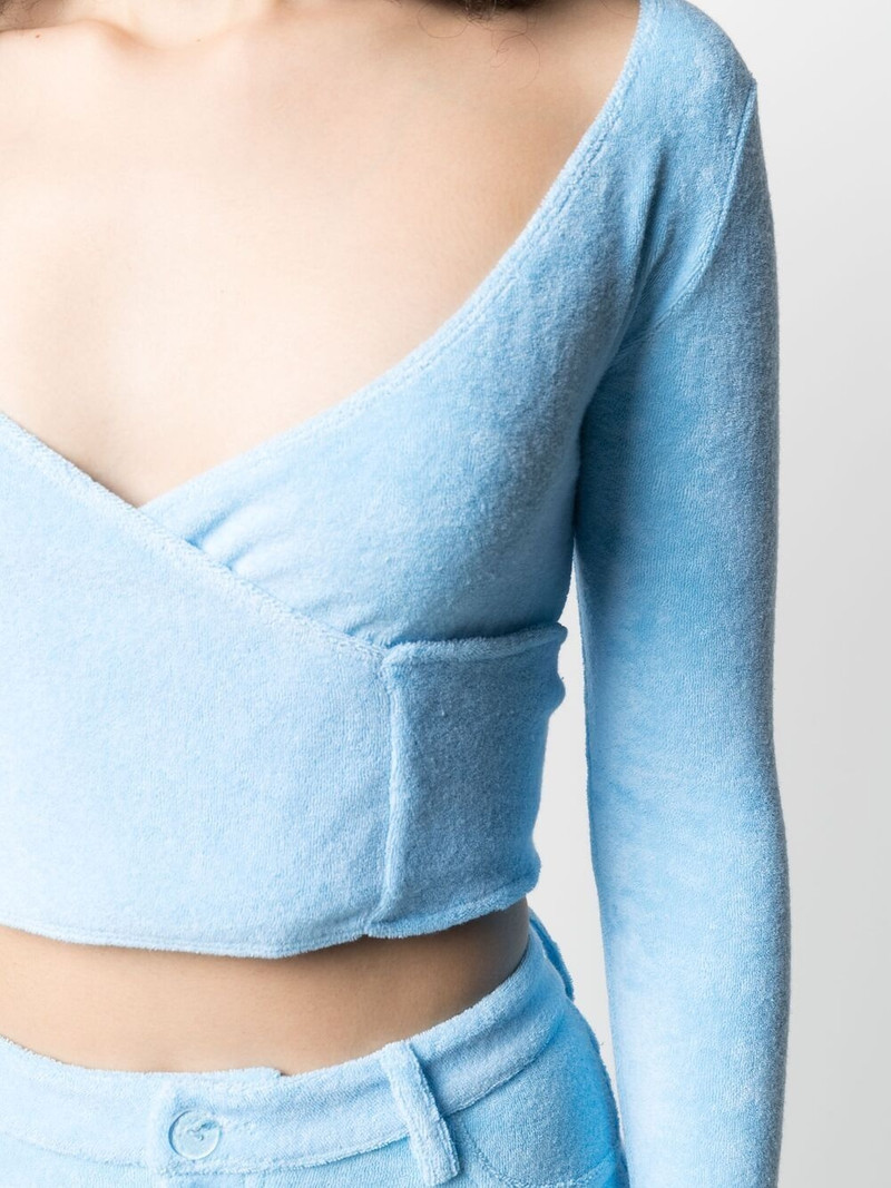 knitted wrap crop top 5
