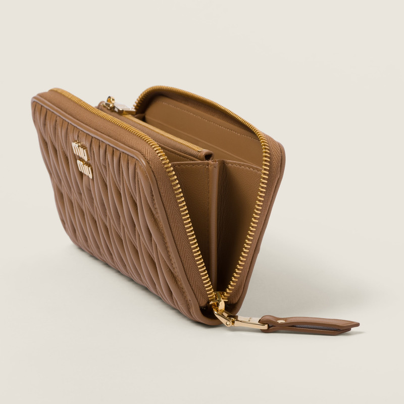 Miu Miu Large matelassé nappa leather wallet outlook