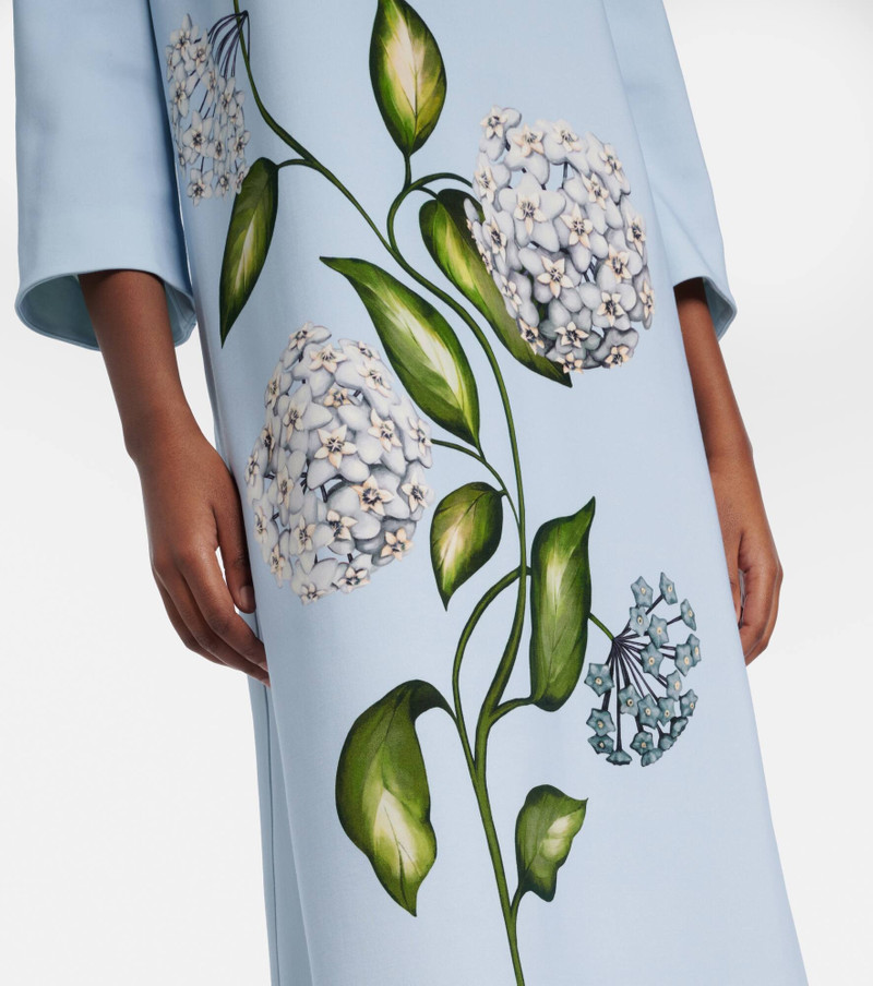 Porcelain Flower wool-blend kaftan 5