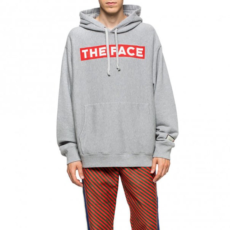 Men's Gucci Alphabet Printing Hooded Long Sleeves Autumn Gray 560502-XJBB2-1130 - 4