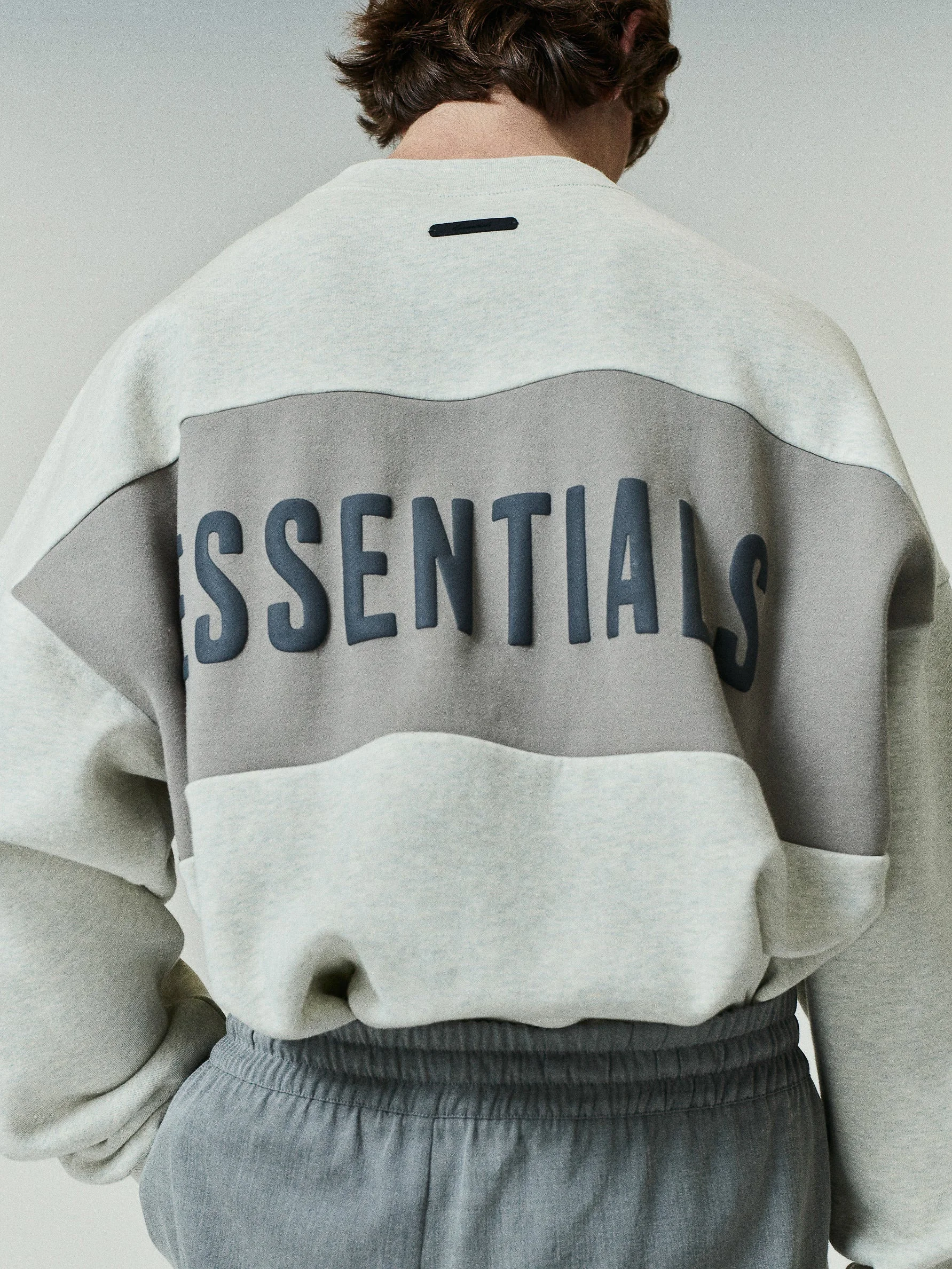 Cropped Relaxed Panelled Sweatshirt - 1