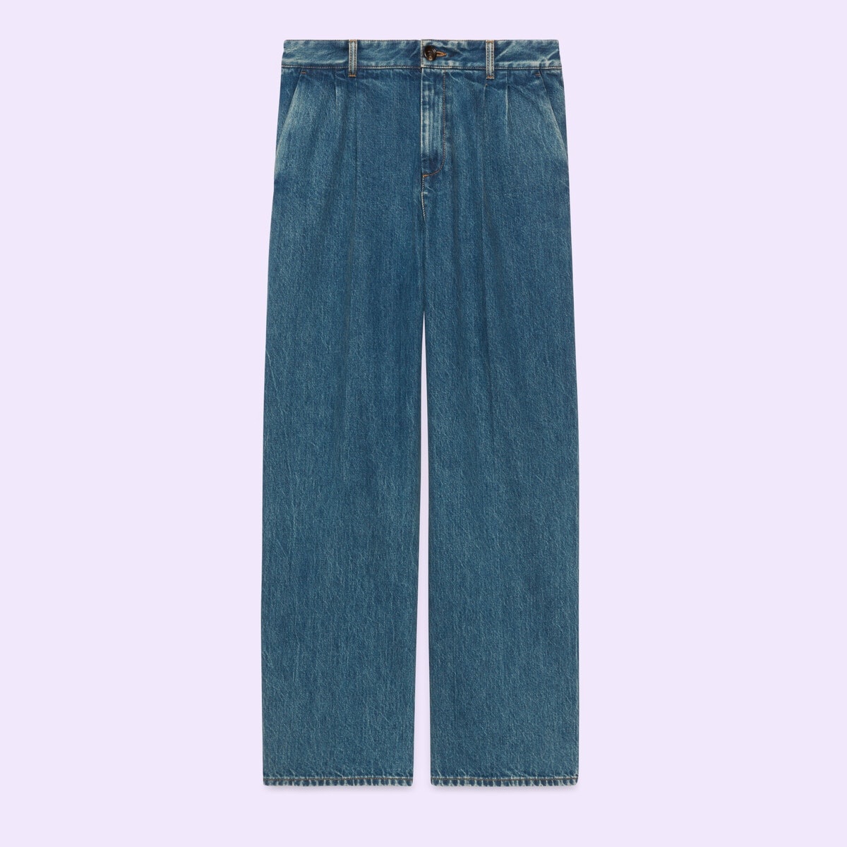 Wide-leg denim pant - 1