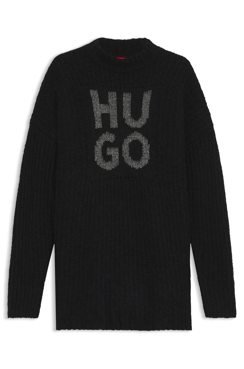 SPARKLING STACKED-LOGO SWEATER WITH WOOL AND ALPACA 1