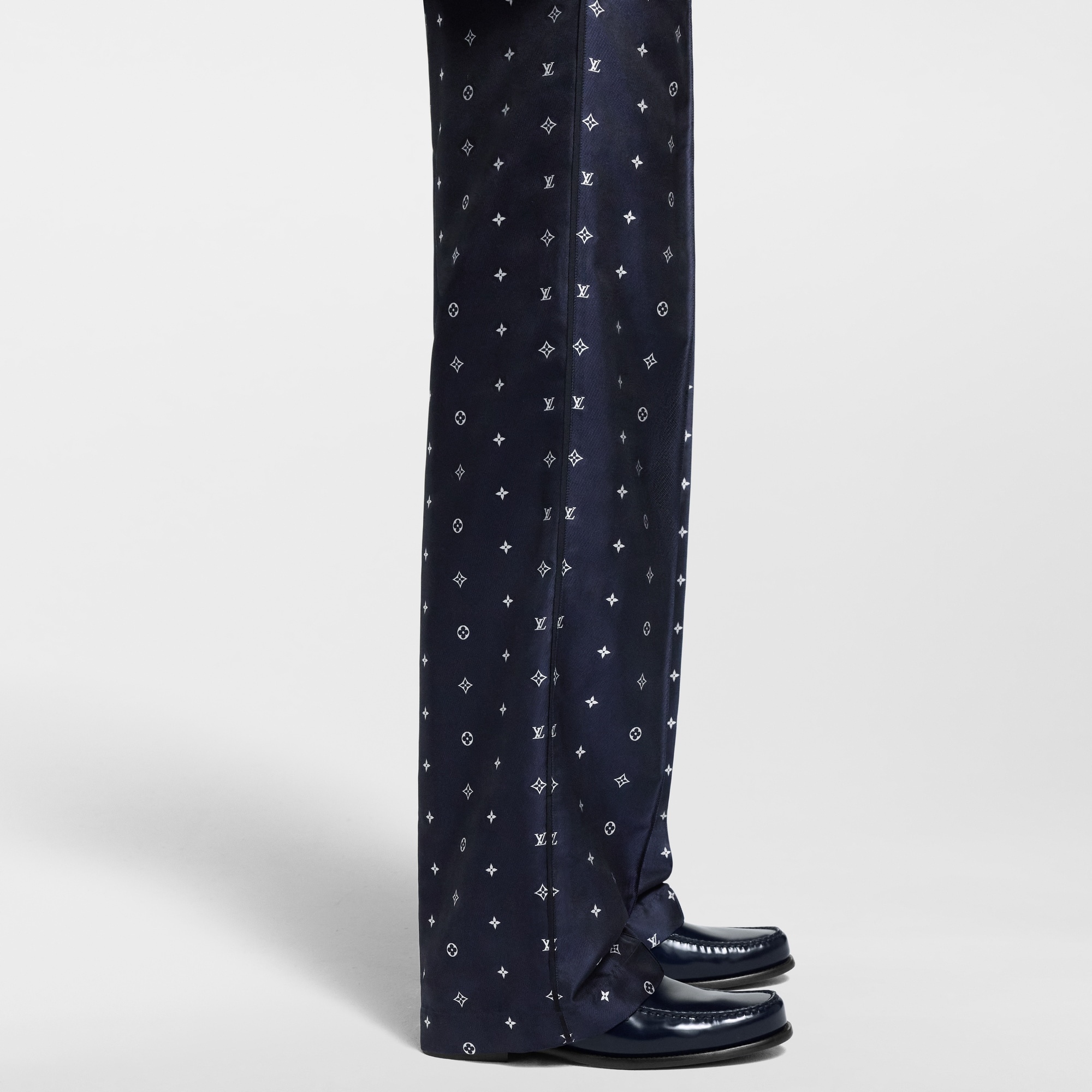 Monogram Silk Pajama Pants - 5
