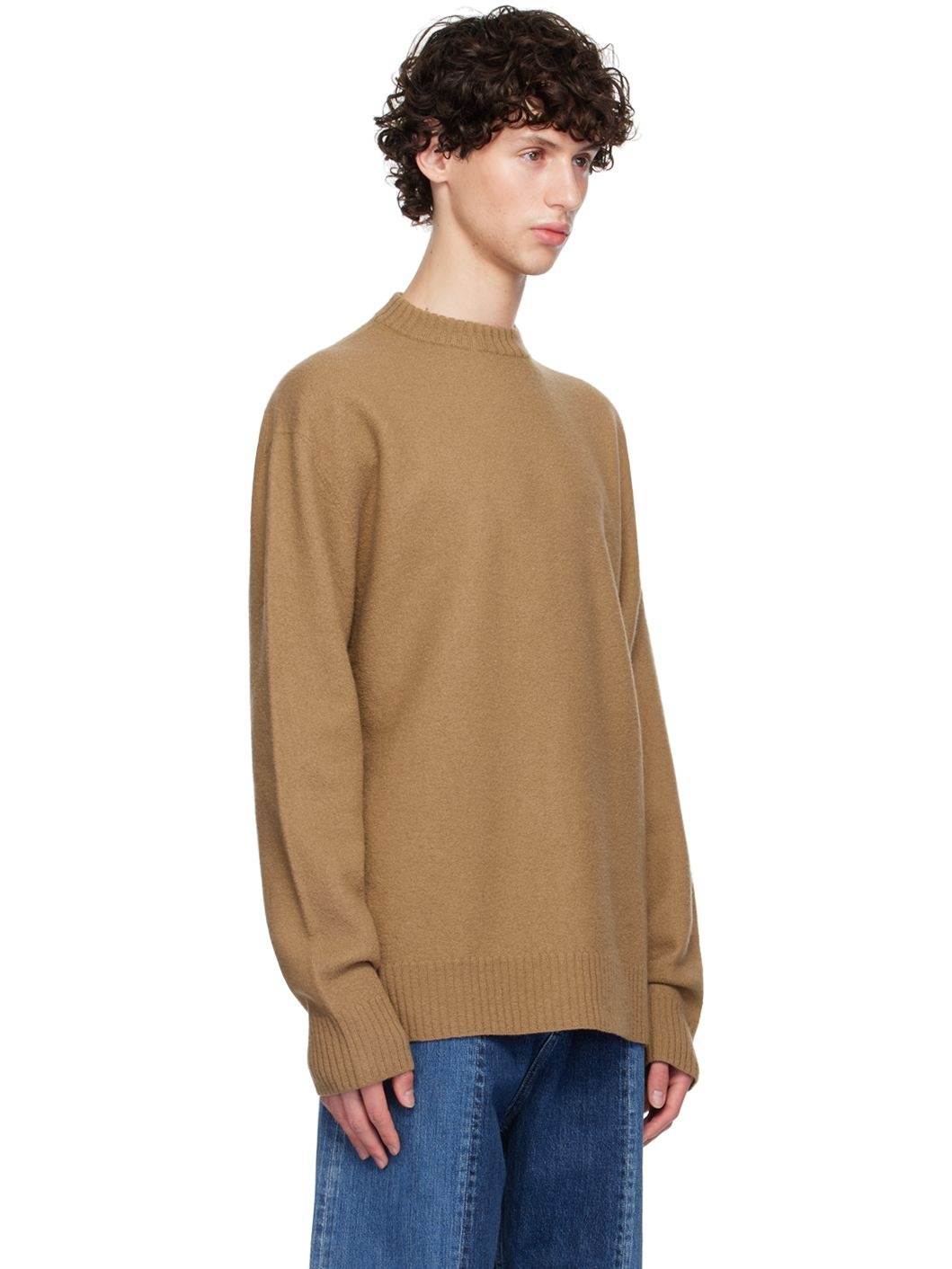 Tan Crewneck Sweater - 2