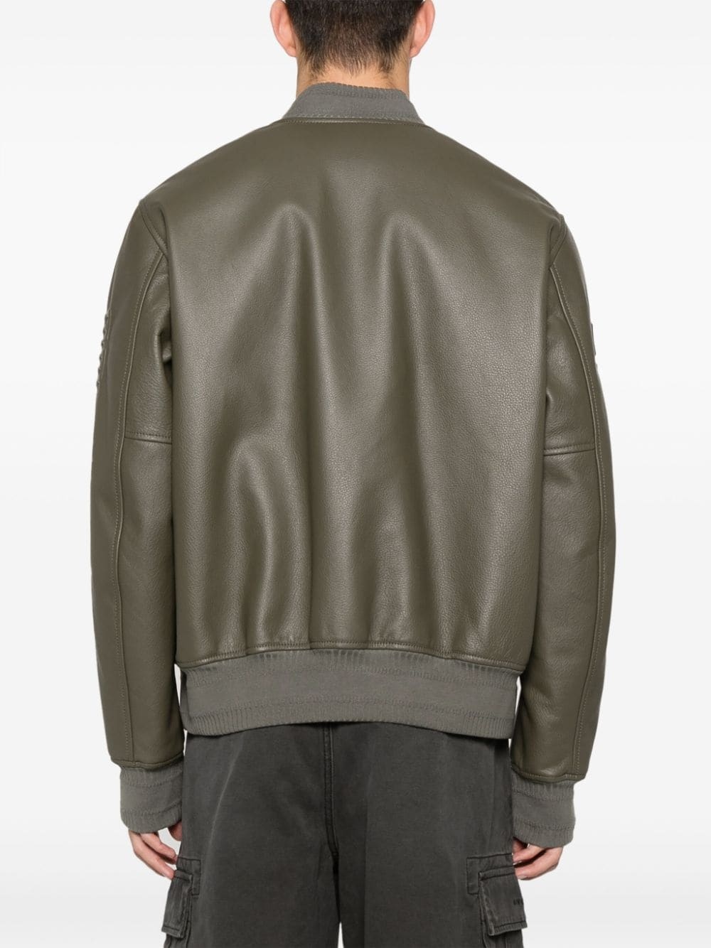logo-embossed bomber jacket - 4