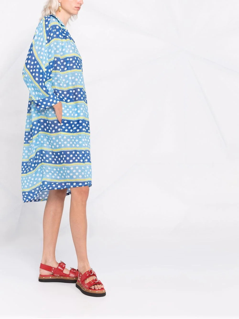 striped polka dot dress - 4