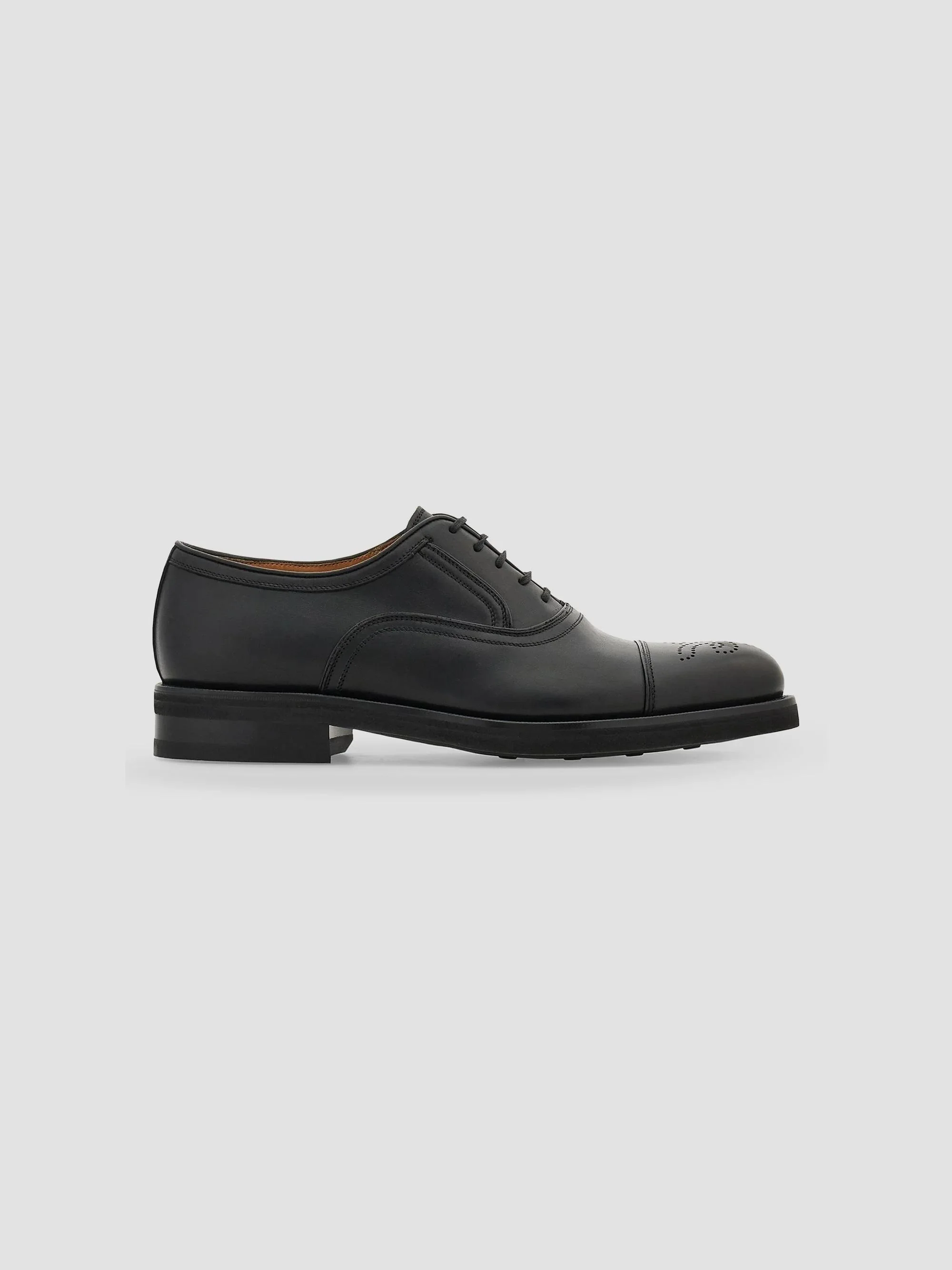 Men's Sebastiano Leather Oxford Brogues - Nero - 1