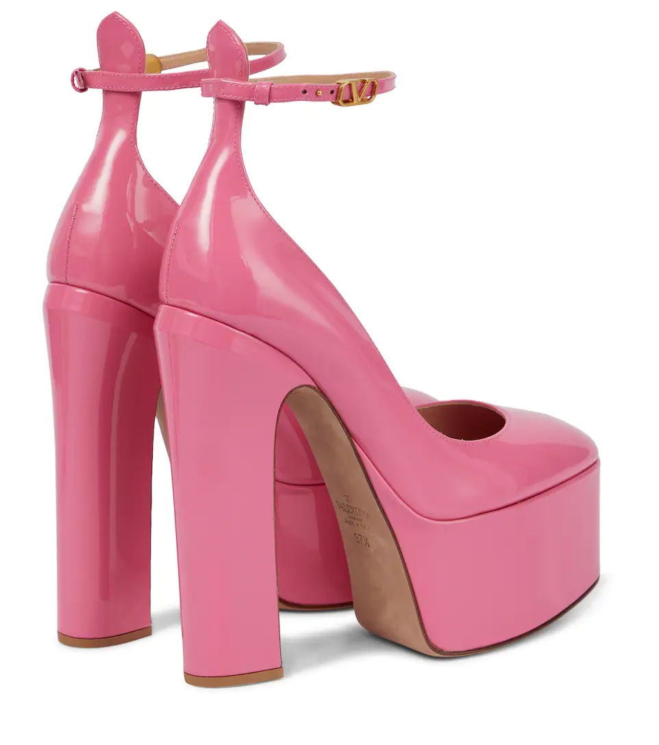 Tan-Go patent leather platform pumps - 3
