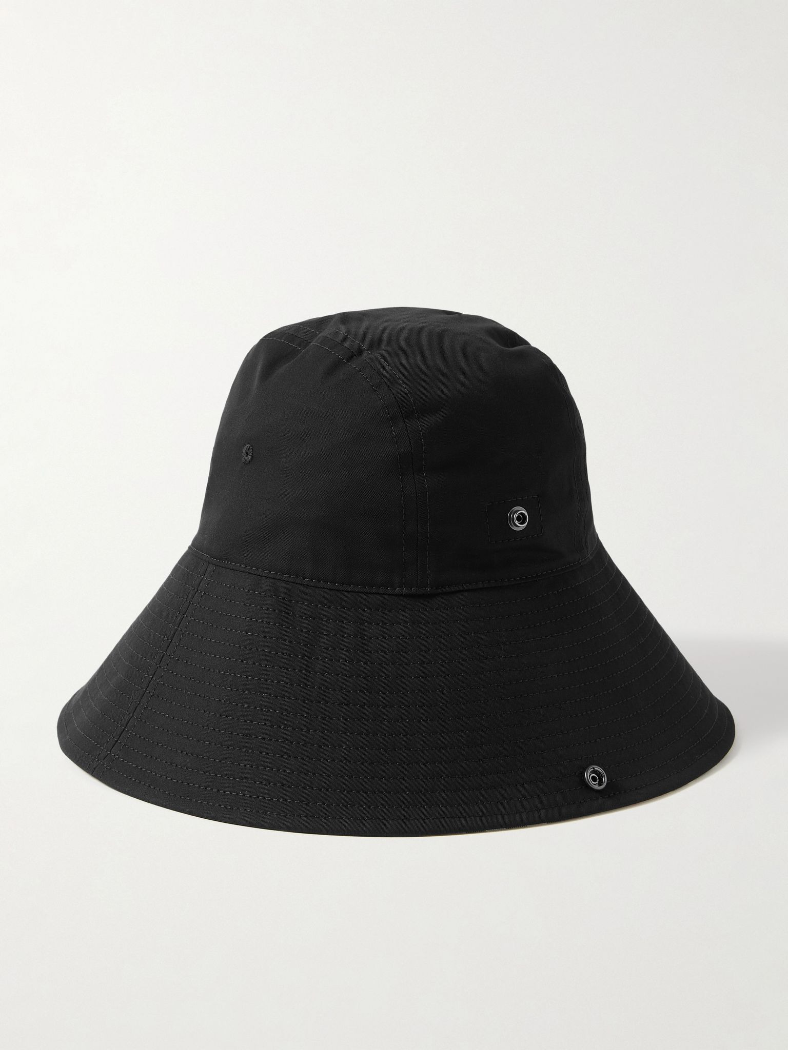 Cotton-gabardine bucket hat Black - 3