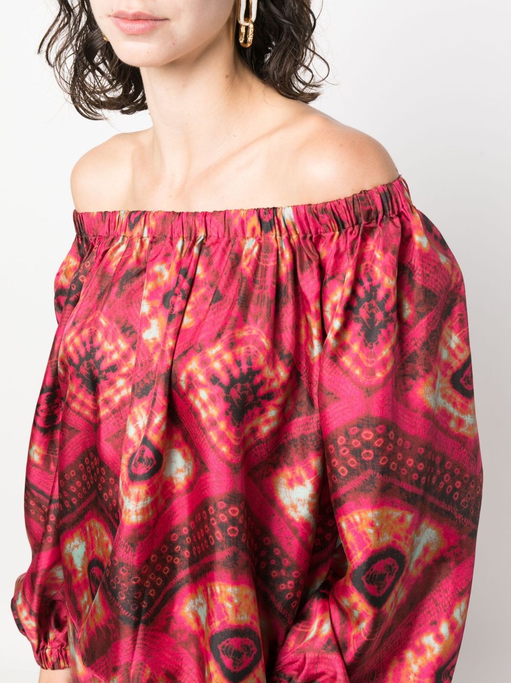 Nadya off-shoulder silk blouse - 5