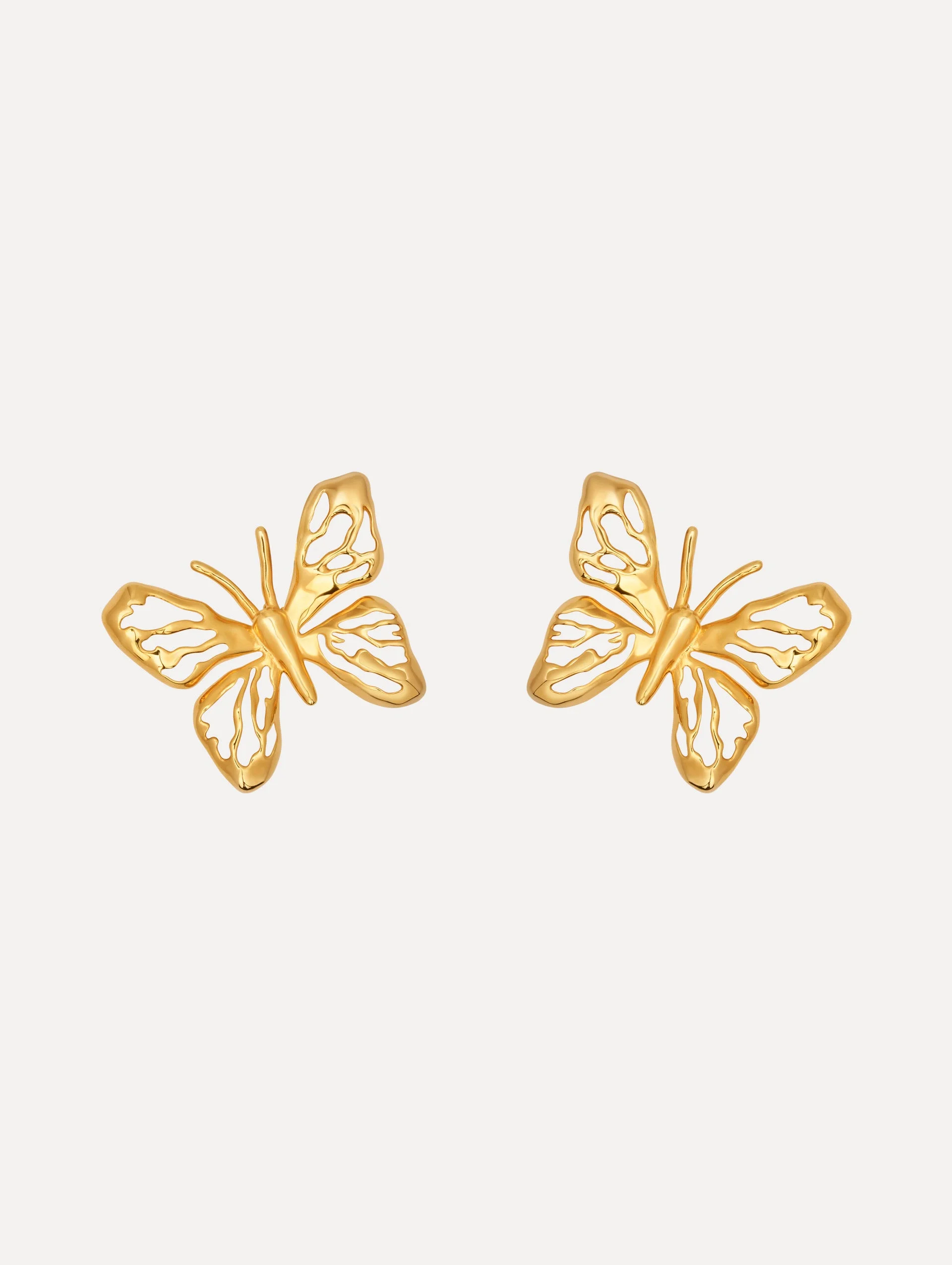 OPENWORK BUTTERFLY CLIP-ON EARRINGS - 1