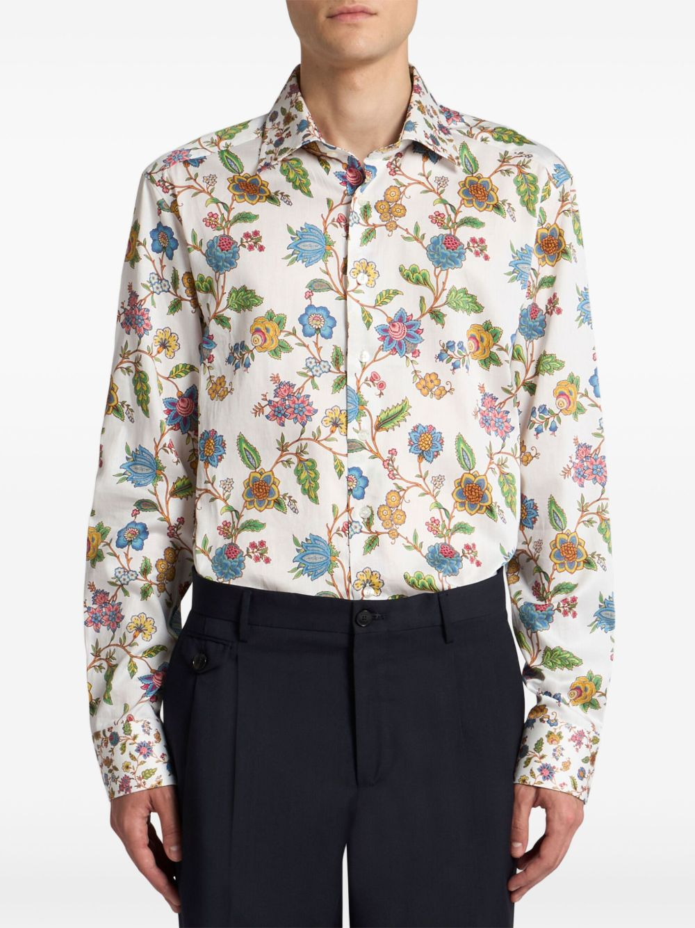 floral-print shirt - 2