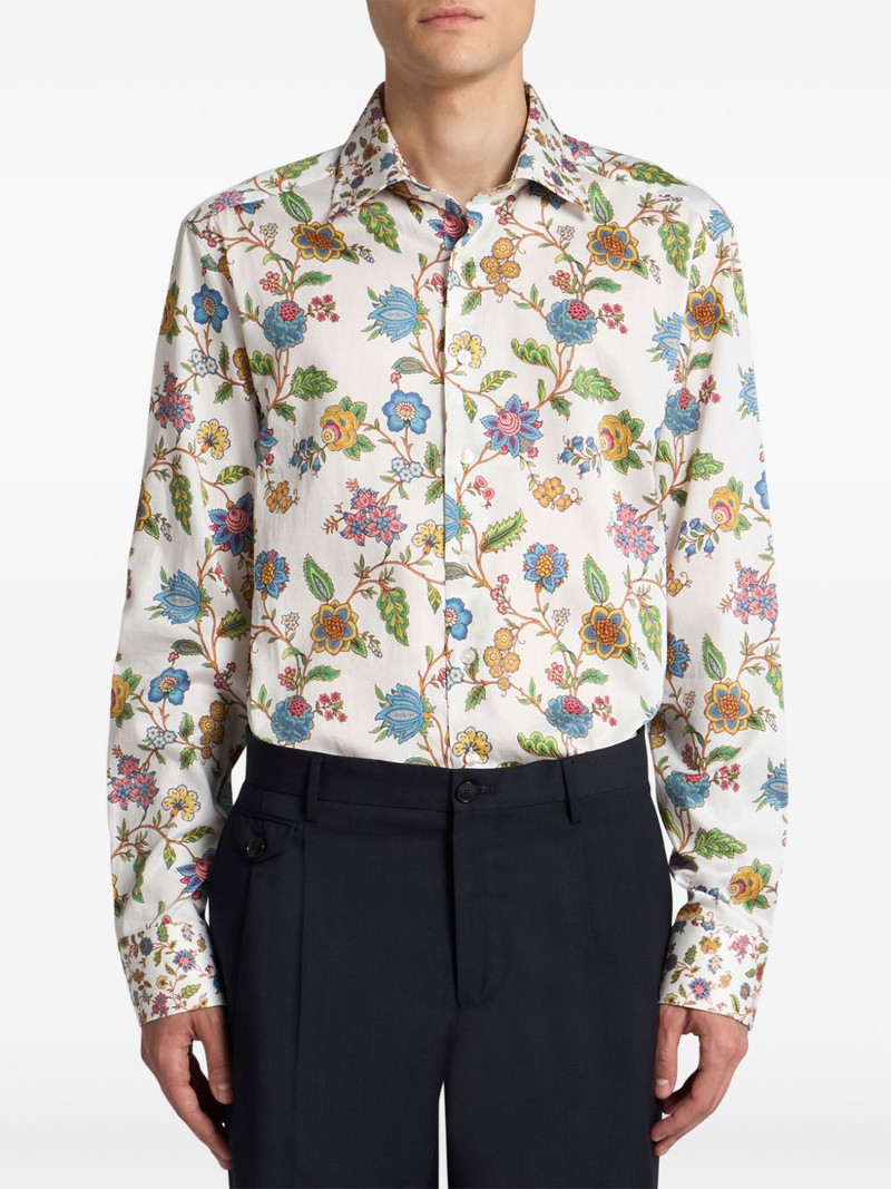 Etro 꽃 인쇄 셔츠 outlook