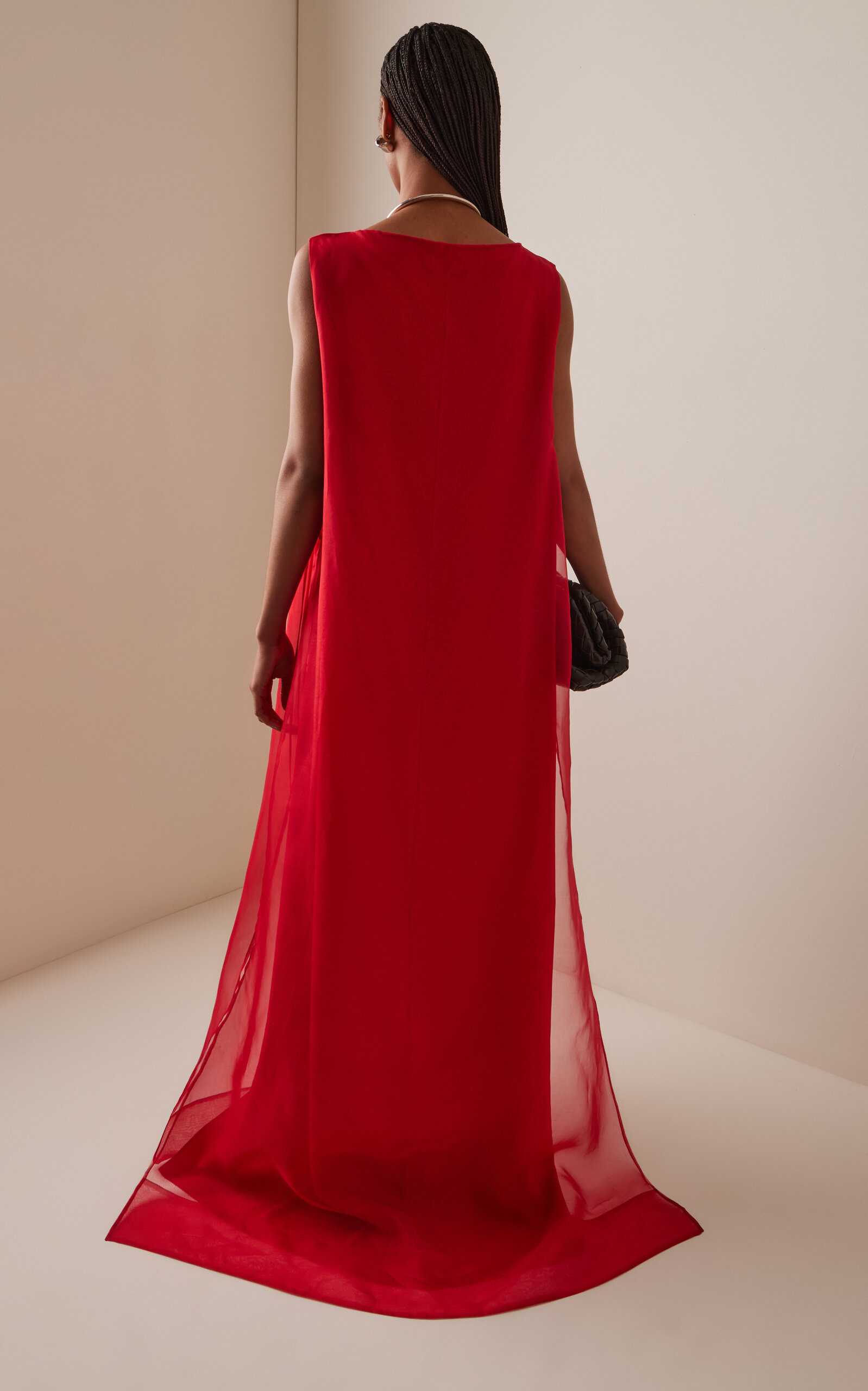 Jools Silk Maxi Dress red - 4
