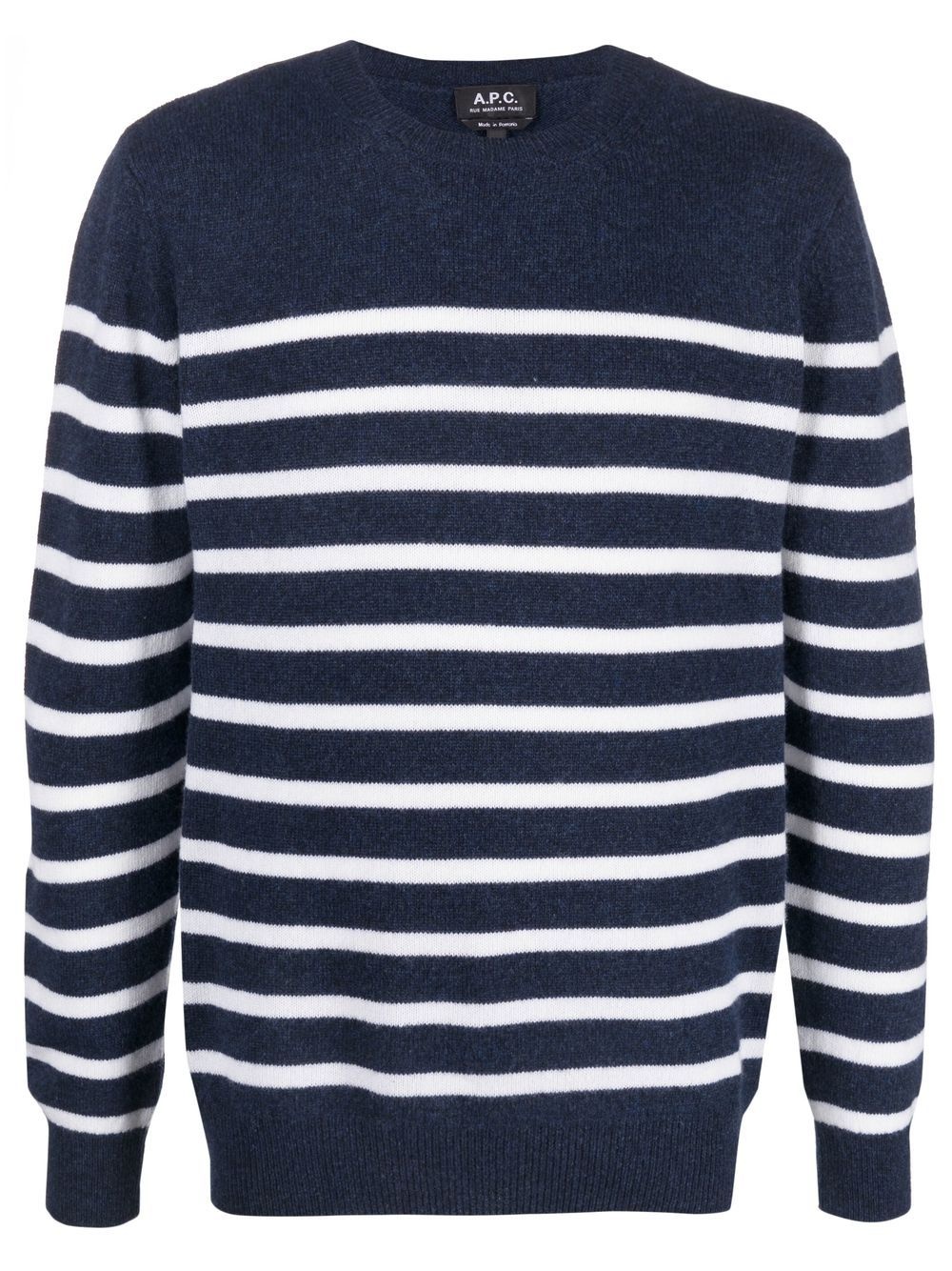 Travis striped crew neck jumper - 1