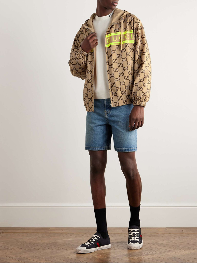 GUCCI Logo-Print Shell Hooded Jacket outlook