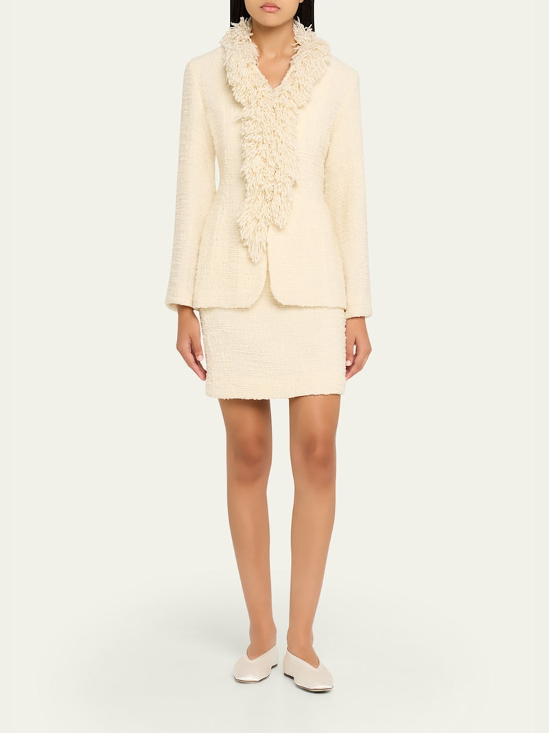 LIBEROWE Trader Fringed Boucle Single-Breasted Jacket outlook