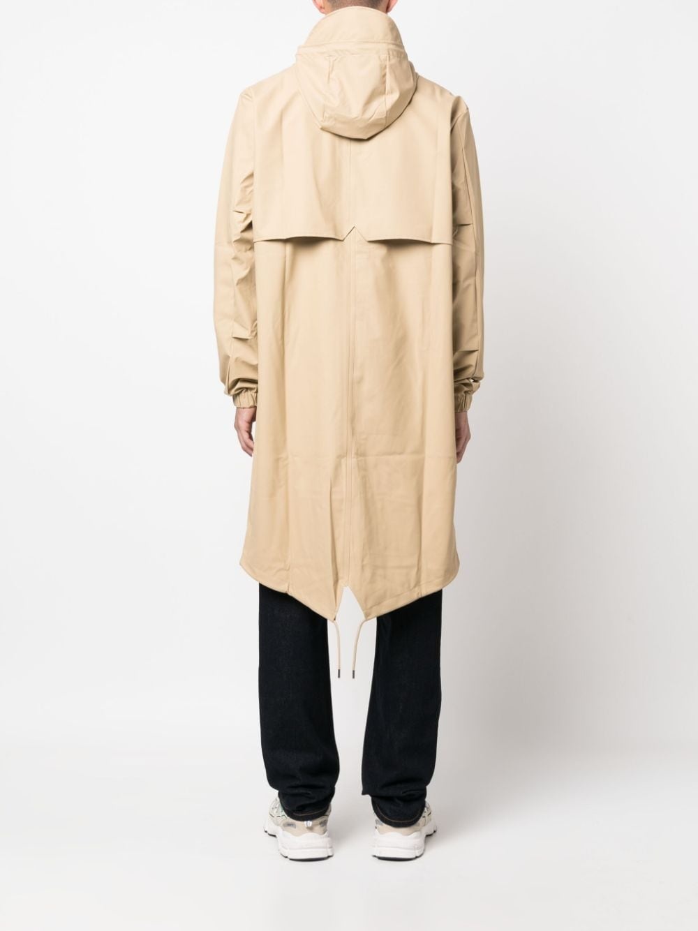 Fishtail drawstring-hood coated parka - 4