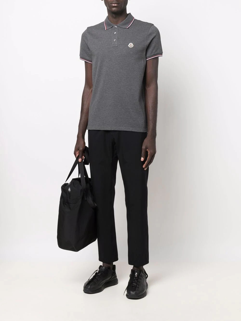 piqué logo-patch polo shirt - 2