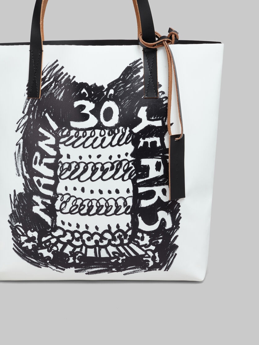 TWO TONE TRIBECA TOTE WITH MARNI 30TH ANNIVERSARY PRINT - 5