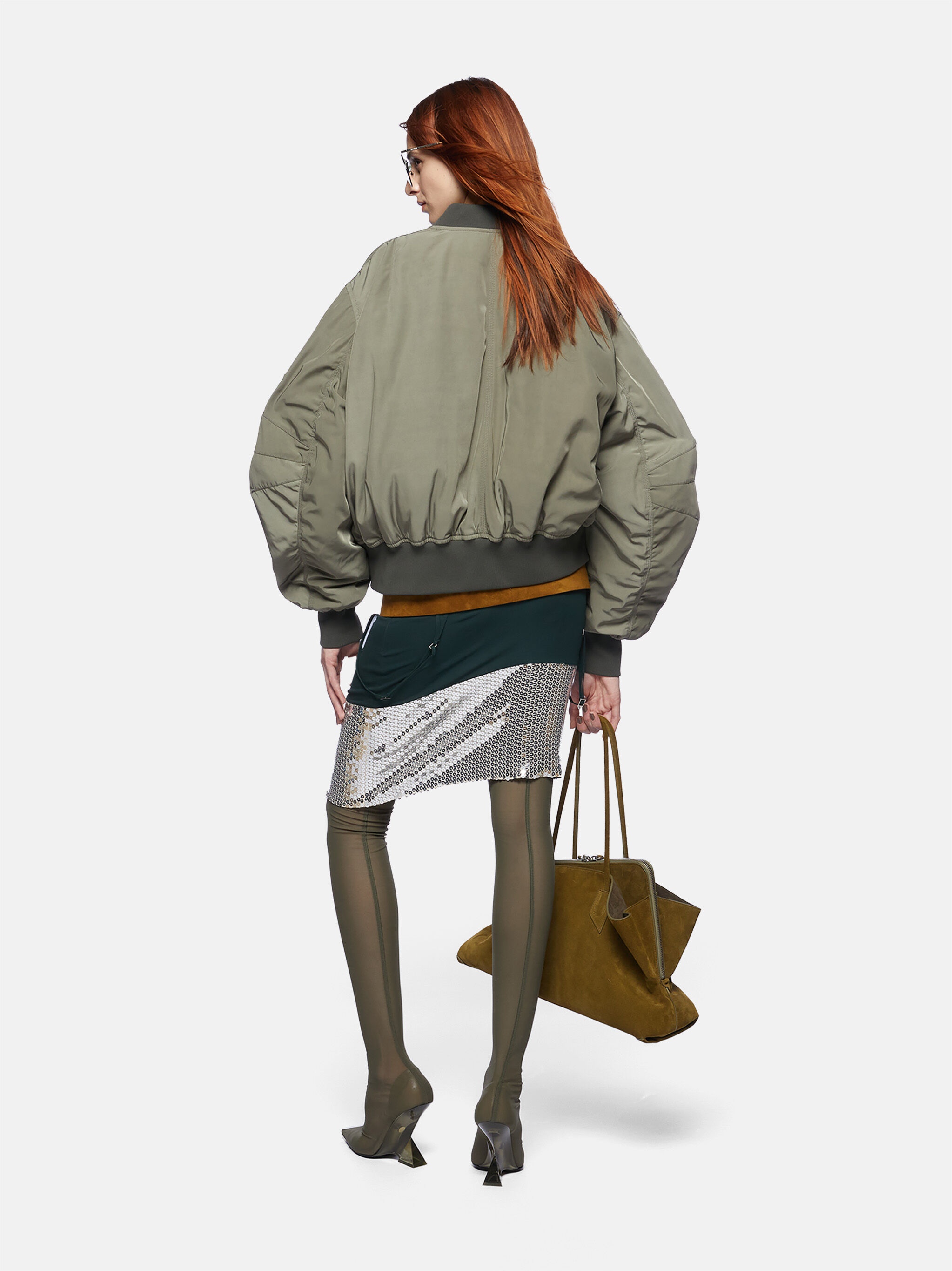 "ANJA'' MILITARY GREEN BOMBER - 3