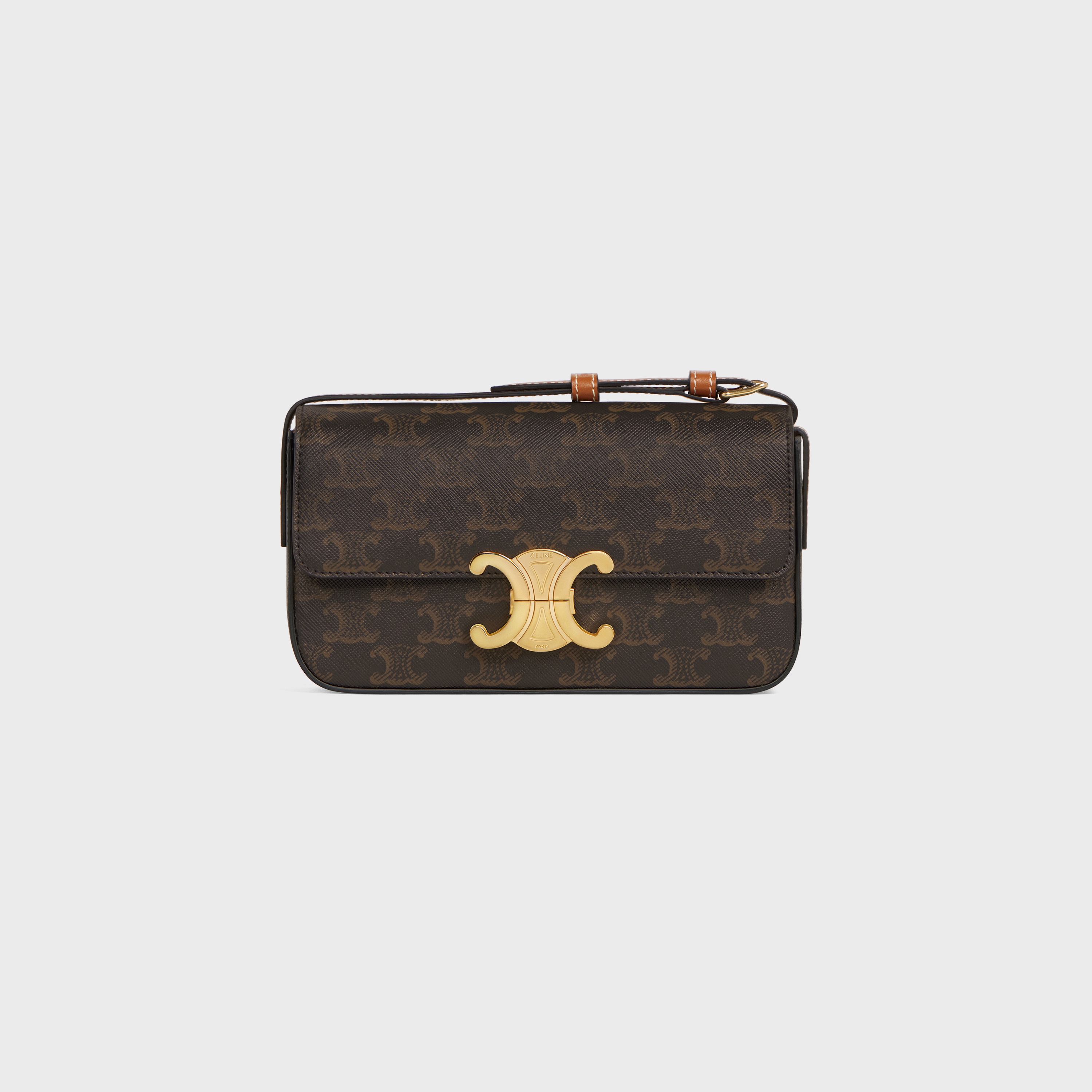 SHOULDER BAG CLAUDE in Triomphe canvas and calfskin - 1