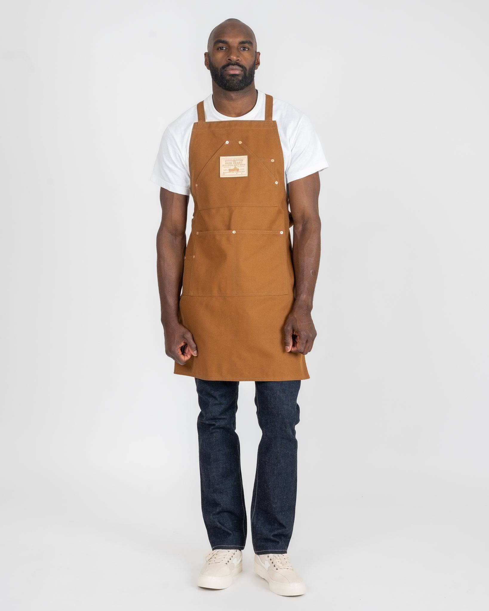 IHG-057-BRN 17oz Cotton Duck Apron - Brown - 2