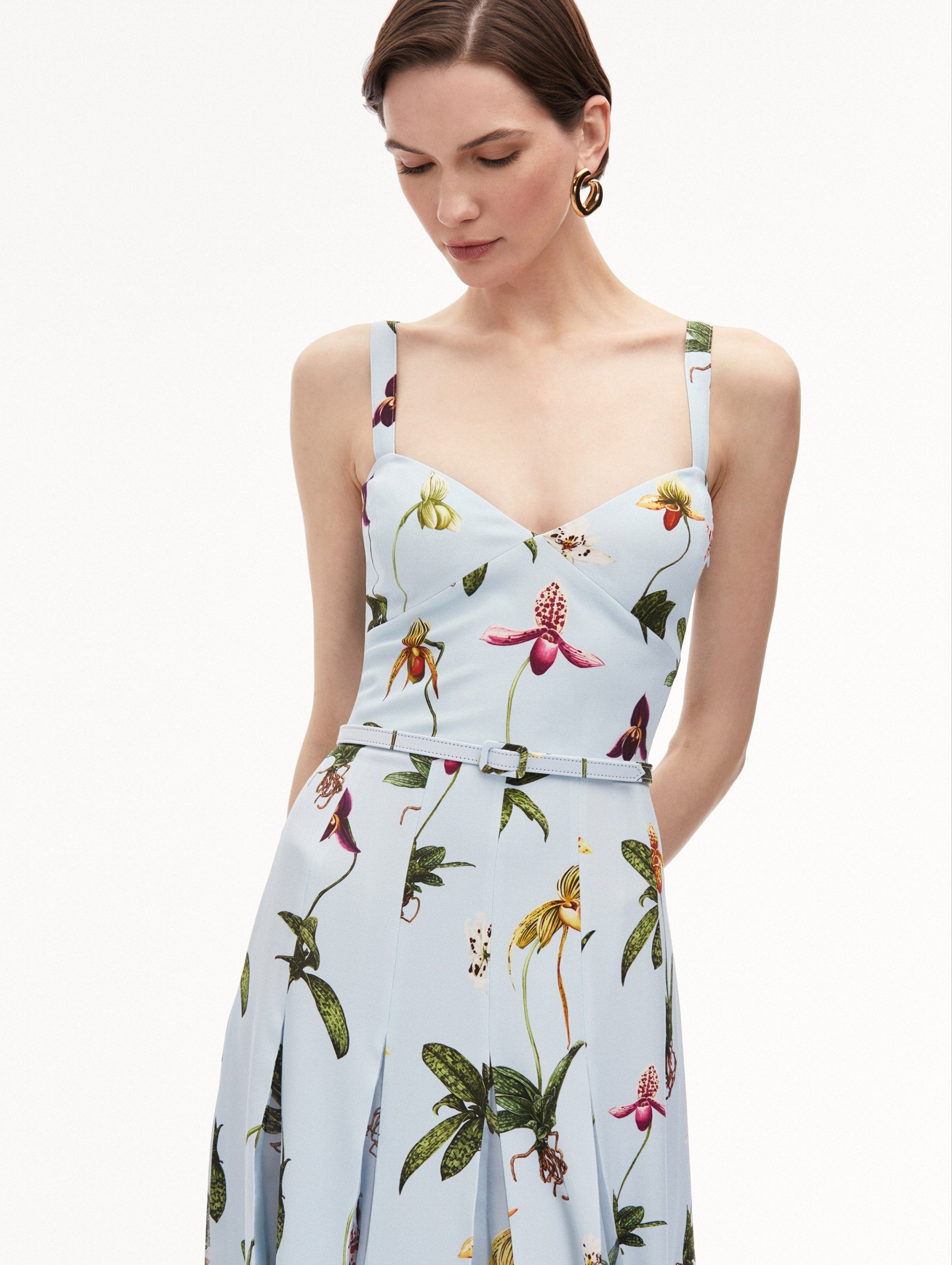 ORCHID CADY INSET MAXI DRESS - 5