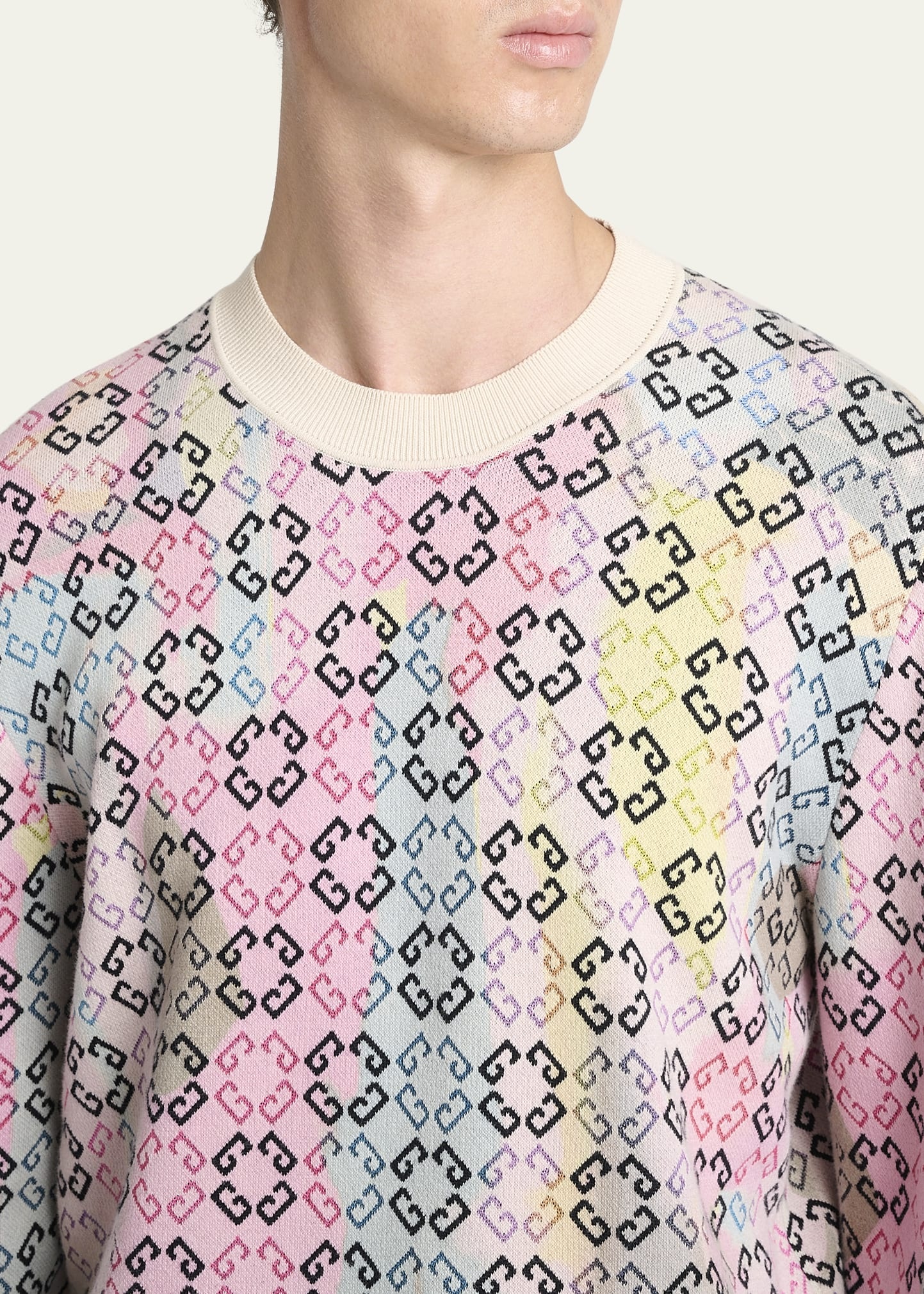 Men's Multicolor Monogram Sweater - 5
