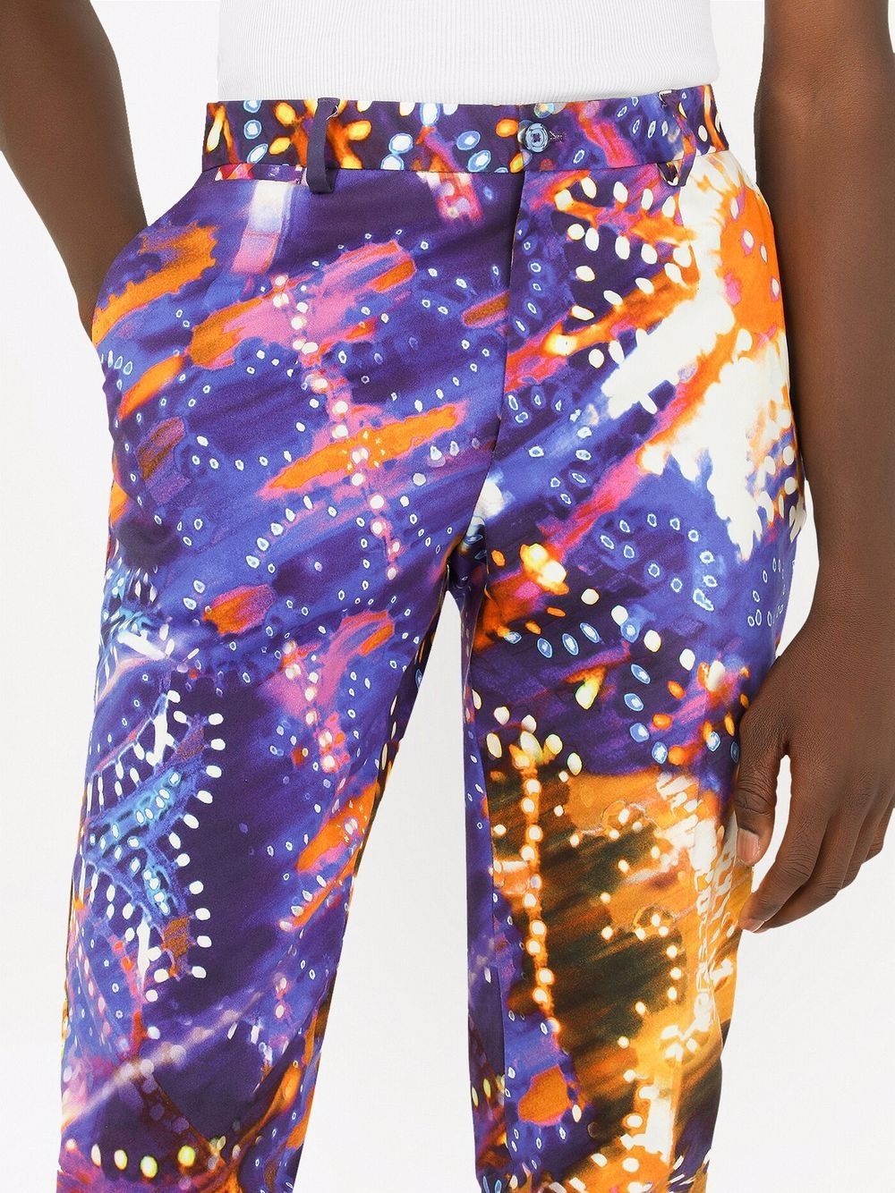 luminaire-print tailored trousers - 5