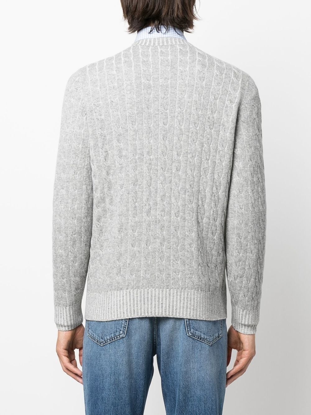 cable-knit cashmere jumper - 4