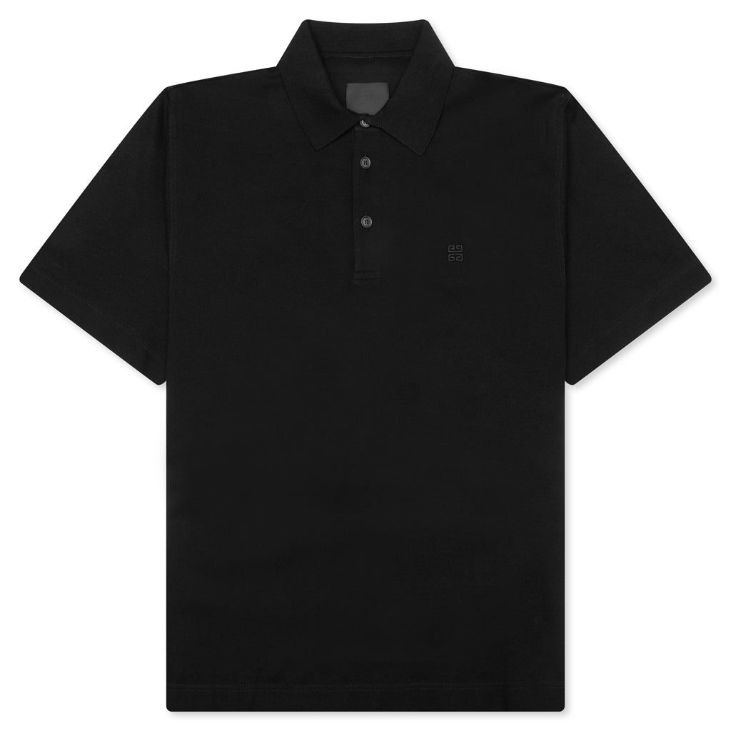 POLO IN COTTON WITH 4G DETAIL - BLACK - 1