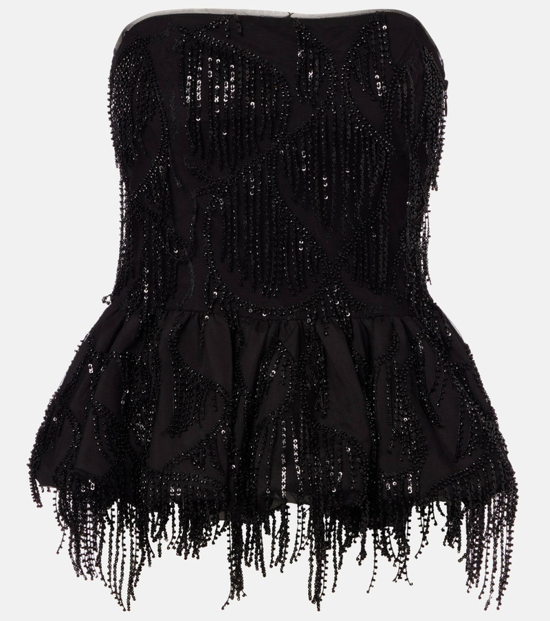 Albertina sequined strapless top 1