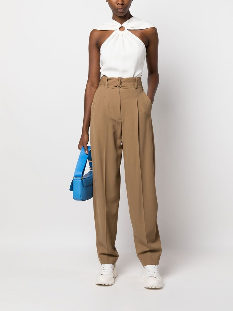 Stella McCartney ring-hardware cold-shoulder T-shirt outlook