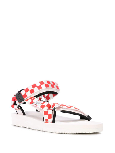 Suicoke check print sandals outlook