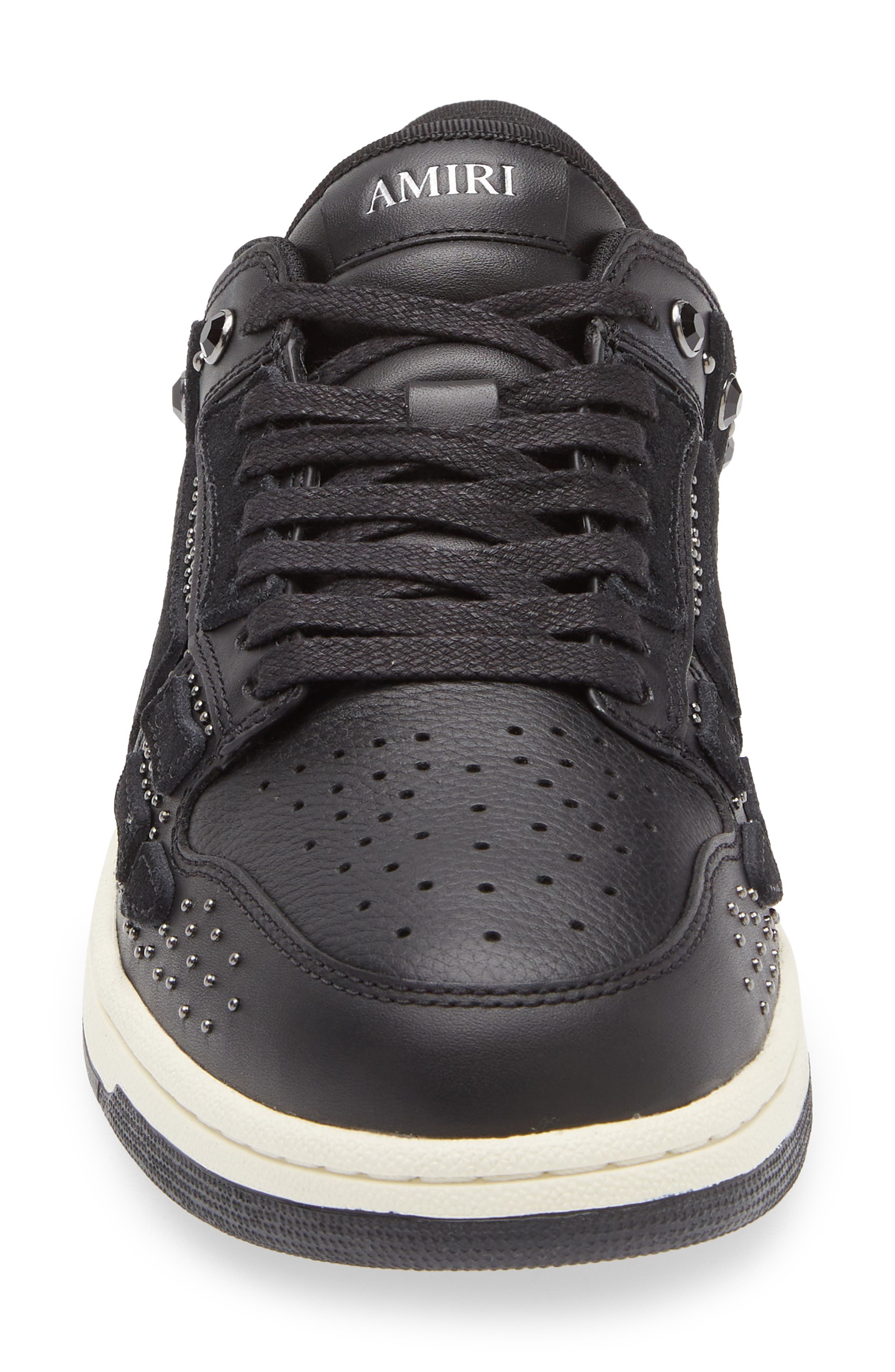 AMIRI Crystal Studded Skel Low Top Sneaker in Black at Nordstrom - 4