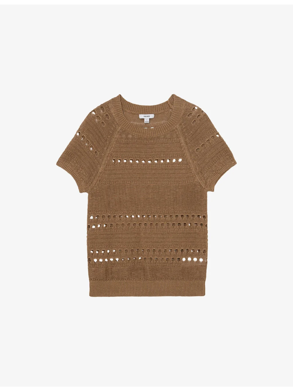 Chloe Textured Short-Sleeve Linen Top - 1
