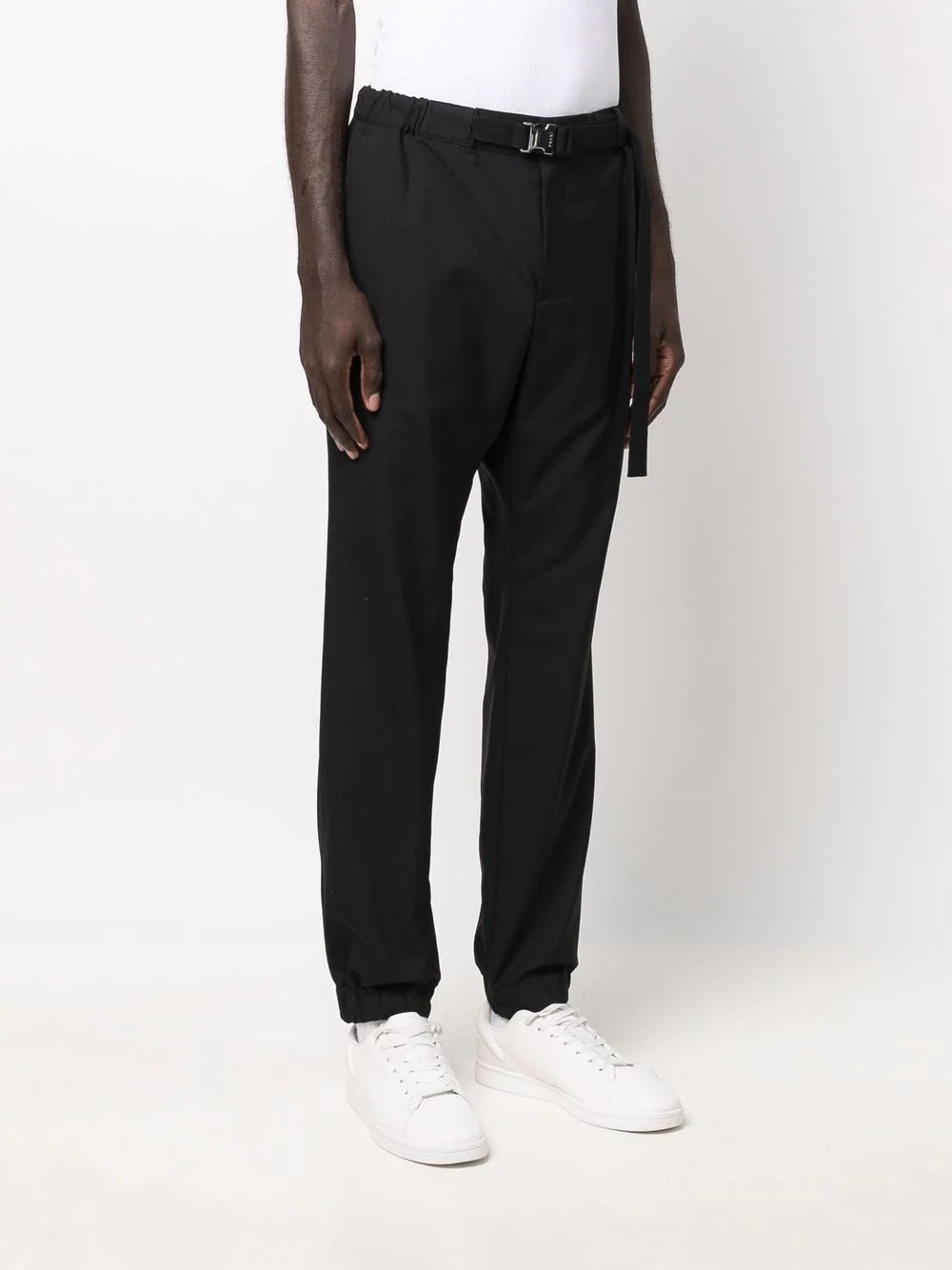 tapered belted-waist trousers - 3